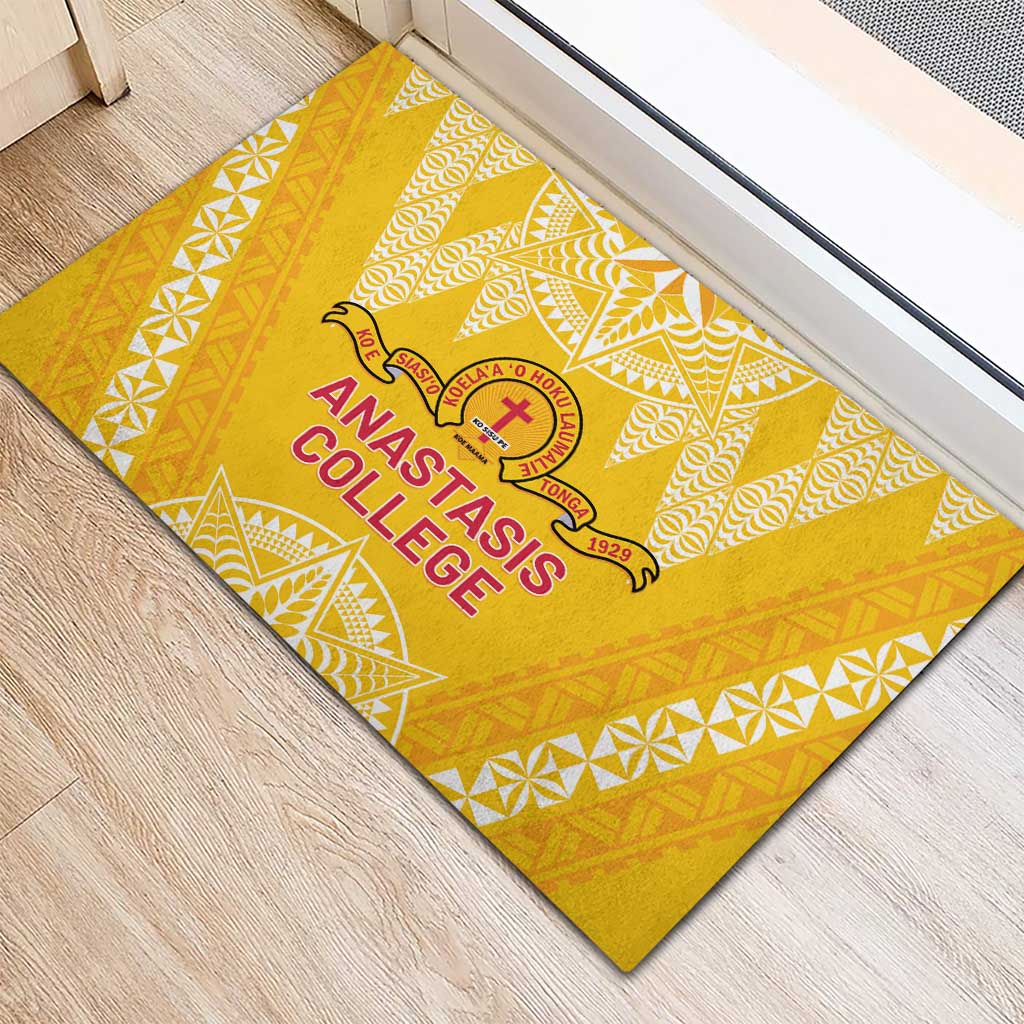 Anastasis College Rubber Doormat Tonga Ngatu Pattern - Polynesian Pride
