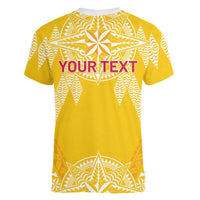 Personalised Anastasis College Women V-Neck T-Shirt Tonga Ngatu Pattern - Polynesian Pride