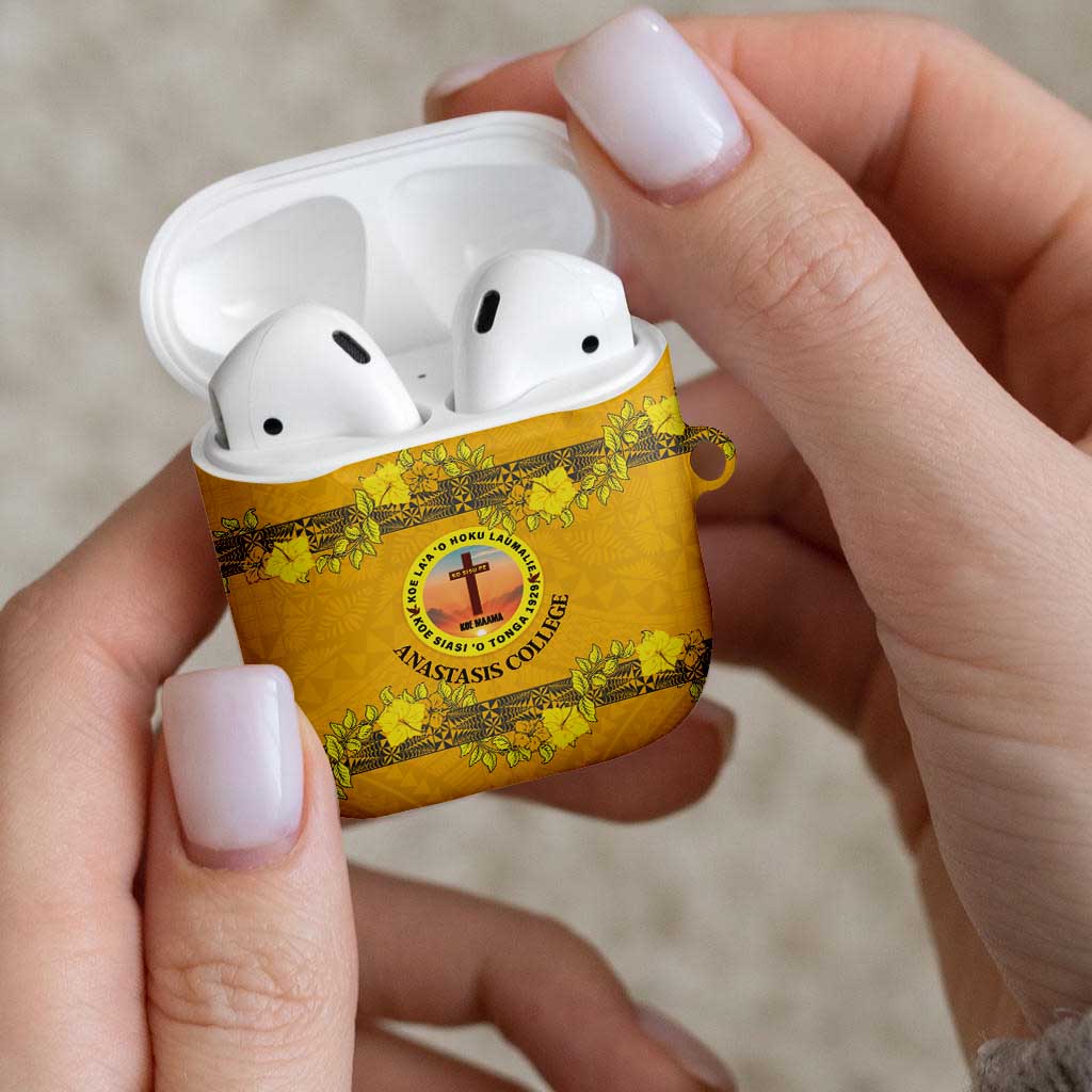 Tonga Anastasis College AirPods Case Tongan Ngatu Kupesi Pattern - Polynesian Pride