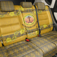 Tonga Anastasis College Back Car Seat Cover Tongan Ngatu Kupesi Pattern LT05 - Polynesian Pride