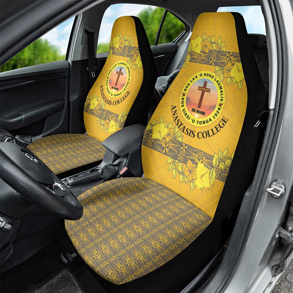 Tonga Anastasis College Car Seat Cover Tongan Ngatu Kupesi Pattern LT05 - Polynesian Pride