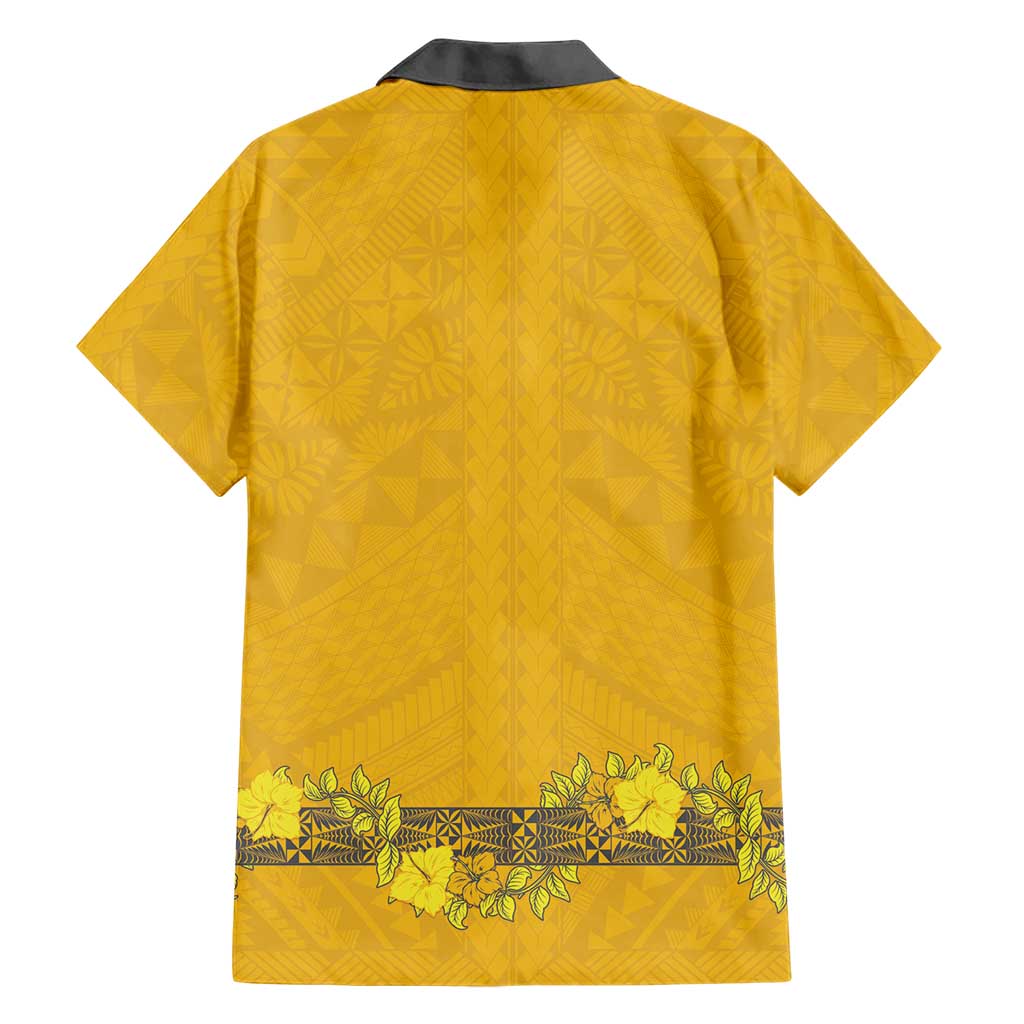 Tonga Anastasis College Family Matching Off The Shoulder Long Sleeve Dress and Hawaiian Shirt Tongan Ngatu Kupesi Pattern LT05 - Polynesian Pride