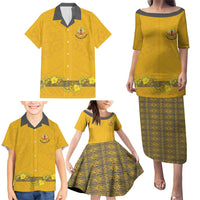Tonga Anastasis College Family Matching Puletasi and Hawaiian Shirt Tongan Ngatu Kupesi Pattern LT05 - Polynesian Pride