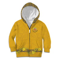 Tonga Anastasis College Kid Hoodie Tongan Ngatu Kupesi Pattern - Polynesian Pride