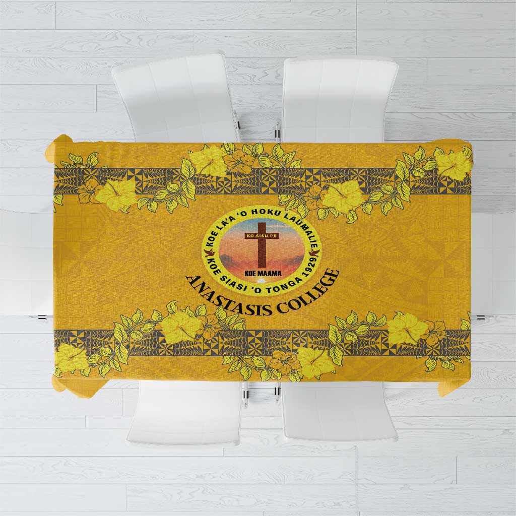 Tonga Anastasis College Tablecloth Tongan Ngatu Kupesi Pattern - Polynesian Pride