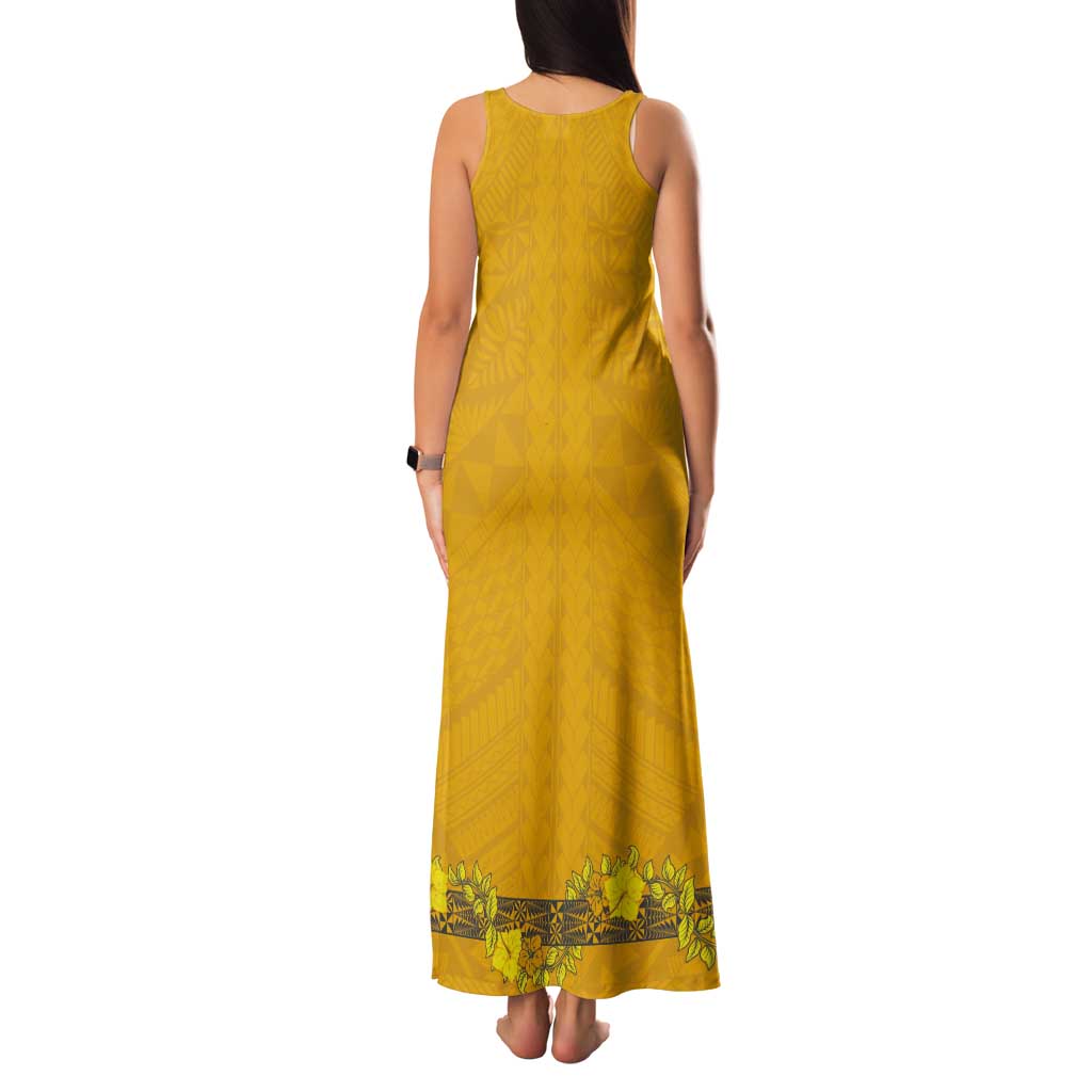 Tonga Anastasis College Tank Maxi Dress Tongan Ngatu Kupesi Pattern - Polynesian Pride