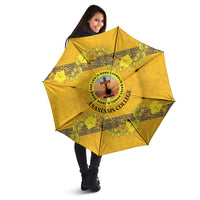 Tonga Anastasis College Umbrella Tongan Ngatu Kupesi Pattern - Polynesian Pride
