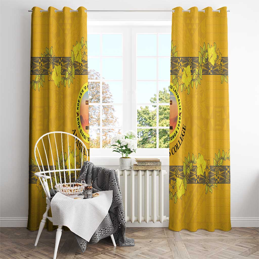 Tonga Anastasis College Window Curtain Tongan Ngatu Kupesi Pattern - Polynesian Pride
