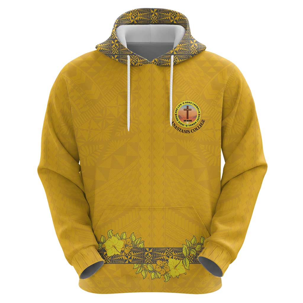 Tonga Anastasis College Zip Hoodie Tongan Ngatu Kupesi Pattern - Polynesian Pride