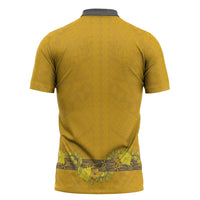 Tonga Anastasis College Zipper Polo Shirt Tongan Ngatu Kupesi Pattern - Polynesian Pride