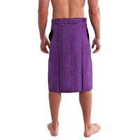 Cook Islands Lavalava Purple Hibiscus And Stars