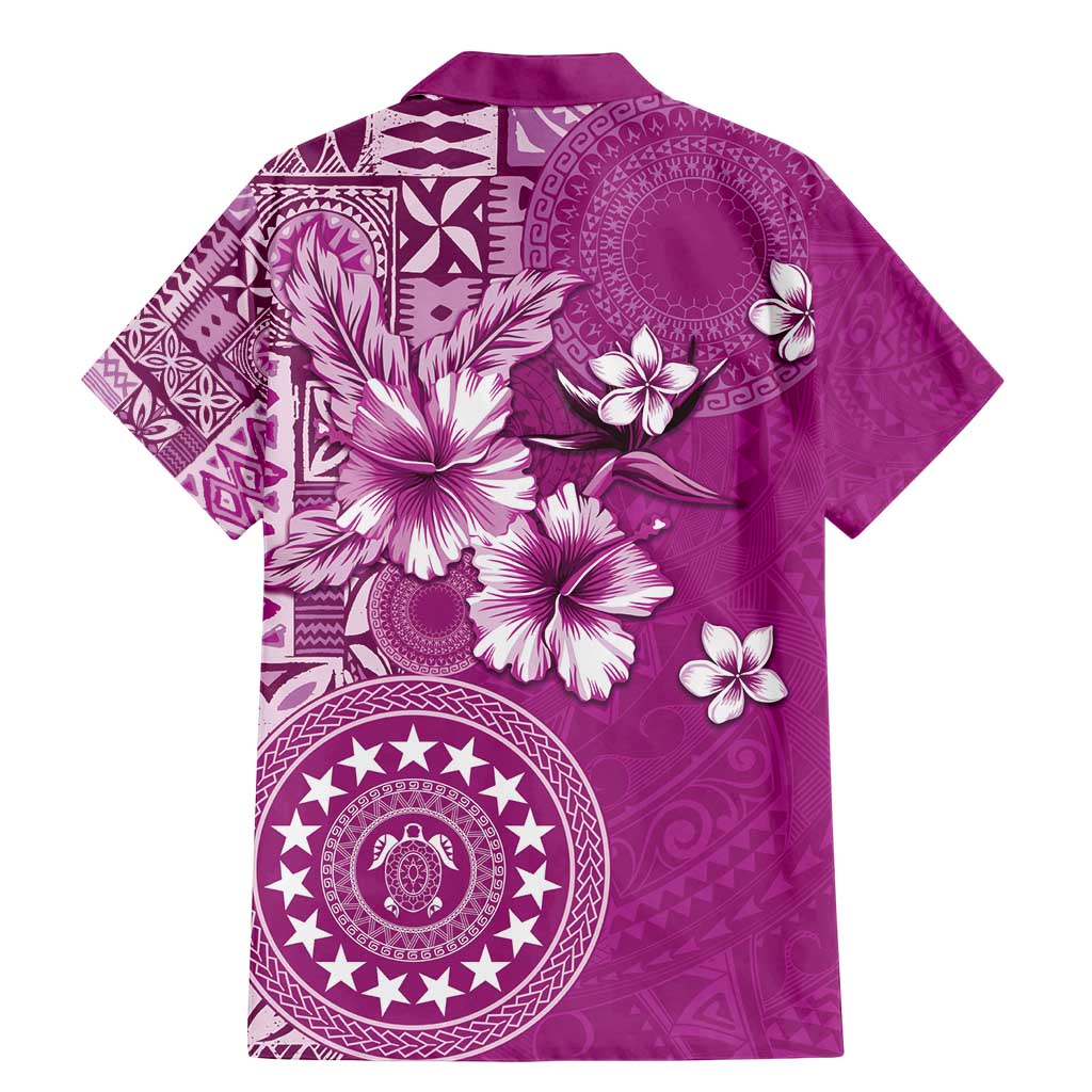 Cook Islands Family Matching Mermaid Dress and Hawaiian Shirt Fandango Hibiscus And Stars LT05 - Polynesian Pride