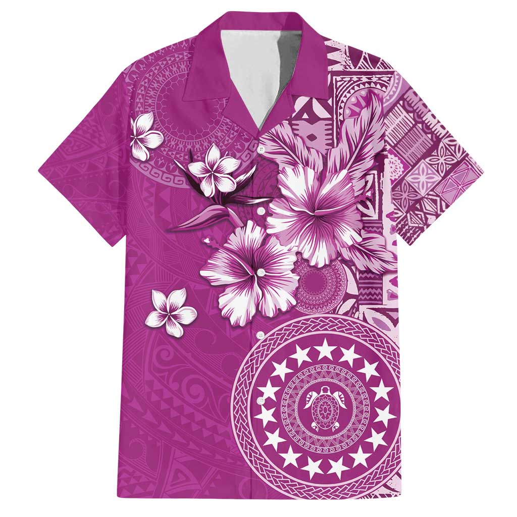 Cook Islands Family Matching Summer Maxi Dress and Hawaiian Shirt Fandango Hibiscus And Stars LT05 Dad's Shirt - Short Sleeve Fandango - Polynesian Pride
