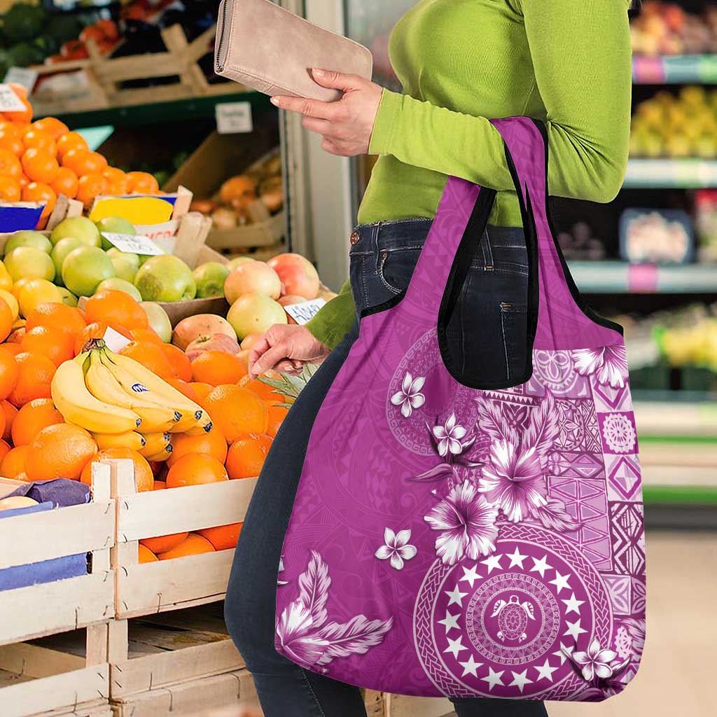 Cook Islands Grocery Bag Fandango Hibiscus And Stars