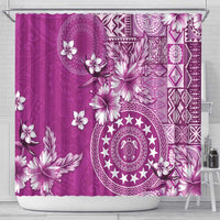 Cook Islands Shower Curtain Fandango Hibiscus And Stars LT05 - Polynesian Pride