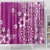 Cook Islands Shower Curtain Fandango Hibiscus And Stars LT05 - Polynesian Pride