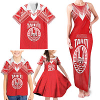 Custom Tahiti Football Family Matching Tank Maxi Dress and Hawaiian Shirt Coat Of Arms Polynesian Tribal Pattern LT05 - Polynesian Pride