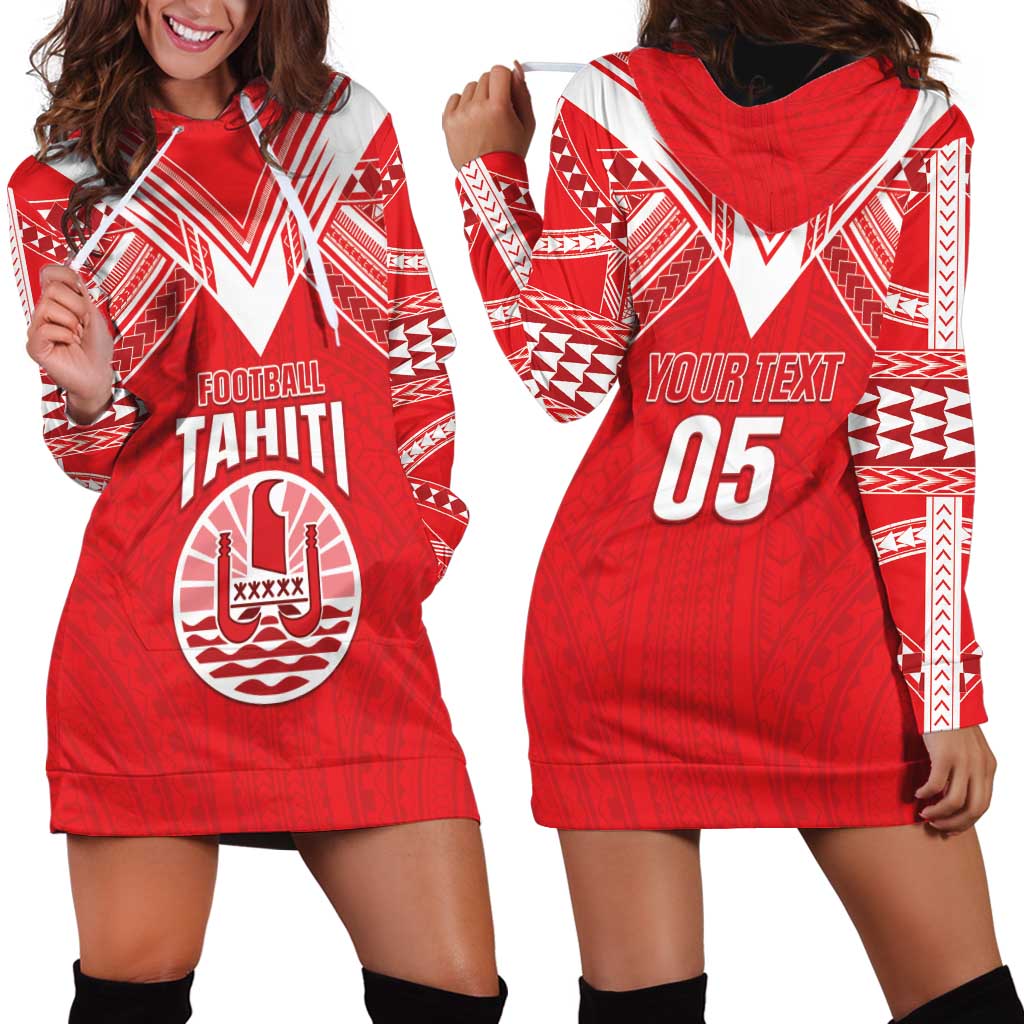 Custom Tahiti Football Hoodie Dress Coat Of Arms Polynesian Tribal Pattern LT05 - Polynesian Pride