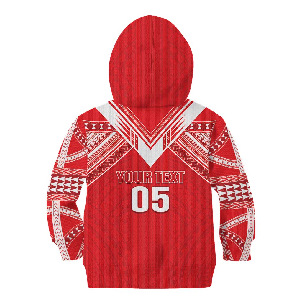 Custom Tahiti Football Kid Hoodie Coat Of Arms Polynesian Tribal Pattern LT05 - Polynesian Pride