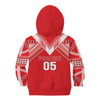 Custom Tahiti Football Kid Hoodie Coat Of Arms Polynesian Tribal Pattern LT05 - Polynesian Pride
