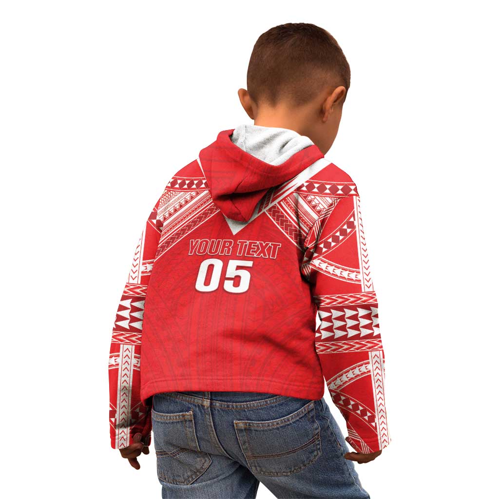 Custom Tahiti Football Kid Hoodie Coat Of Arms Polynesian Tribal Pattern LT05 - Polynesian Pride