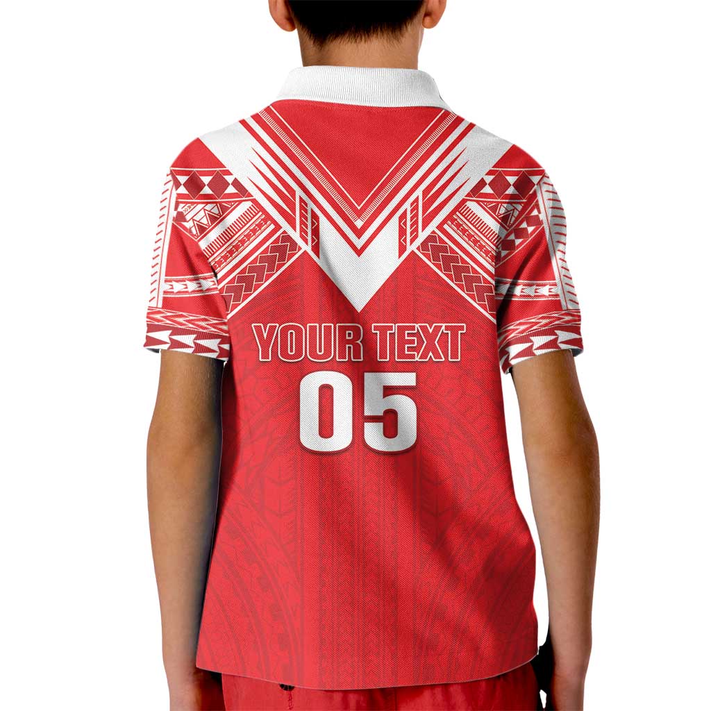 Custom Tahiti Football Kid Polo Shirt Coat Of Arms Polynesian Tribal Pattern LT05 - Polynesian Pride