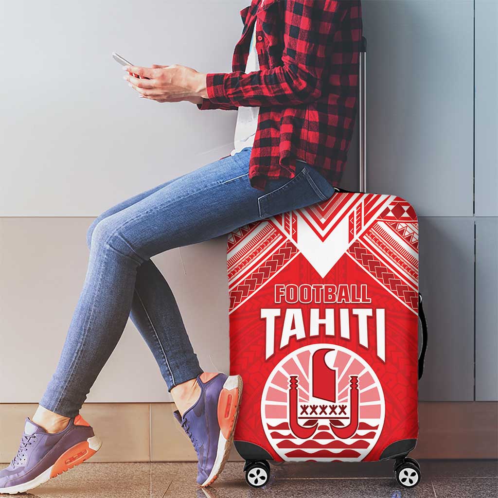 Tahiti Football Luggage Cover Coat Of Arms Polynesian Tribal Pattern LT05 - Polynesian Pride
