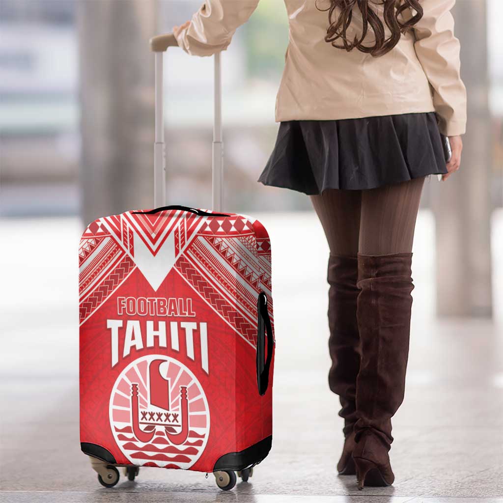 Tahiti Football Luggage Cover Coat Of Arms Polynesian Tribal Pattern LT05 - Polynesian Pride