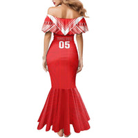 Custom Tahiti Football Mermaid Dress Coat Of Arms Polynesian Tribal Pattern LT05 - Polynesian Pride