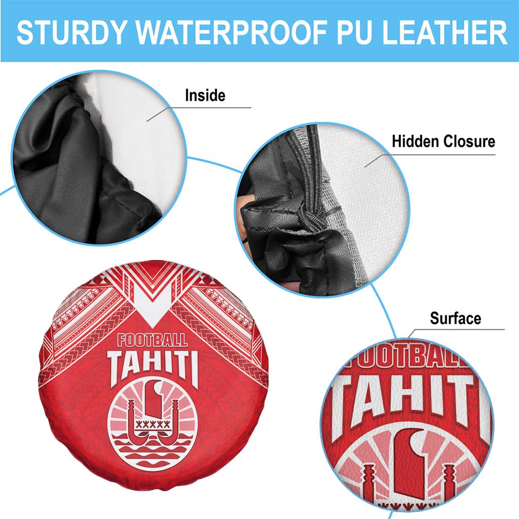 Tahiti Football Spare Tire Cover Coat Of Arms Polynesian Tribal Pattern LT05 - Polynesian Pride