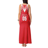Custom Tahiti Football Tank Maxi Dress Coat Of Arms Polynesian Tribal Pattern LT05 - Polynesian Pride
