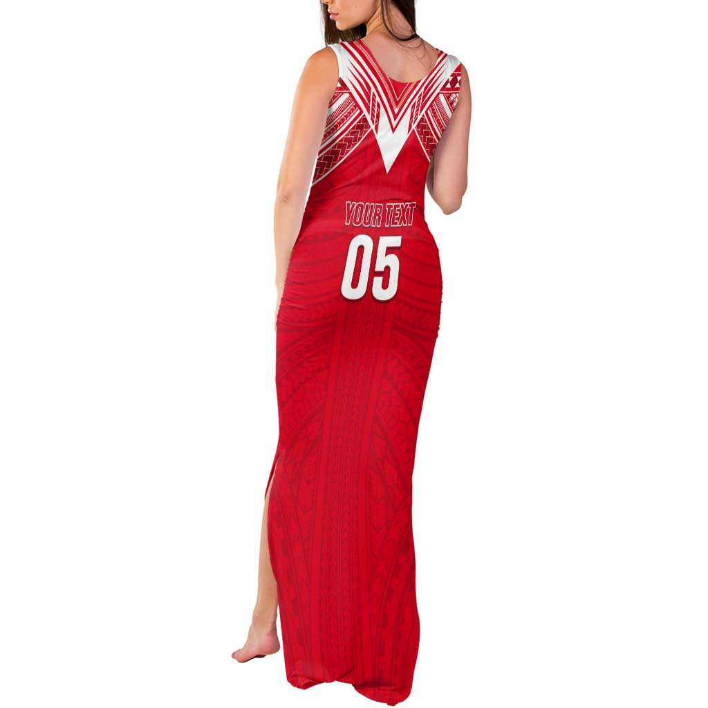 Custom Tahiti Football Tank Maxi Dress Coat Of Arms Polynesian Tribal Pattern LT05 - Polynesian Pride