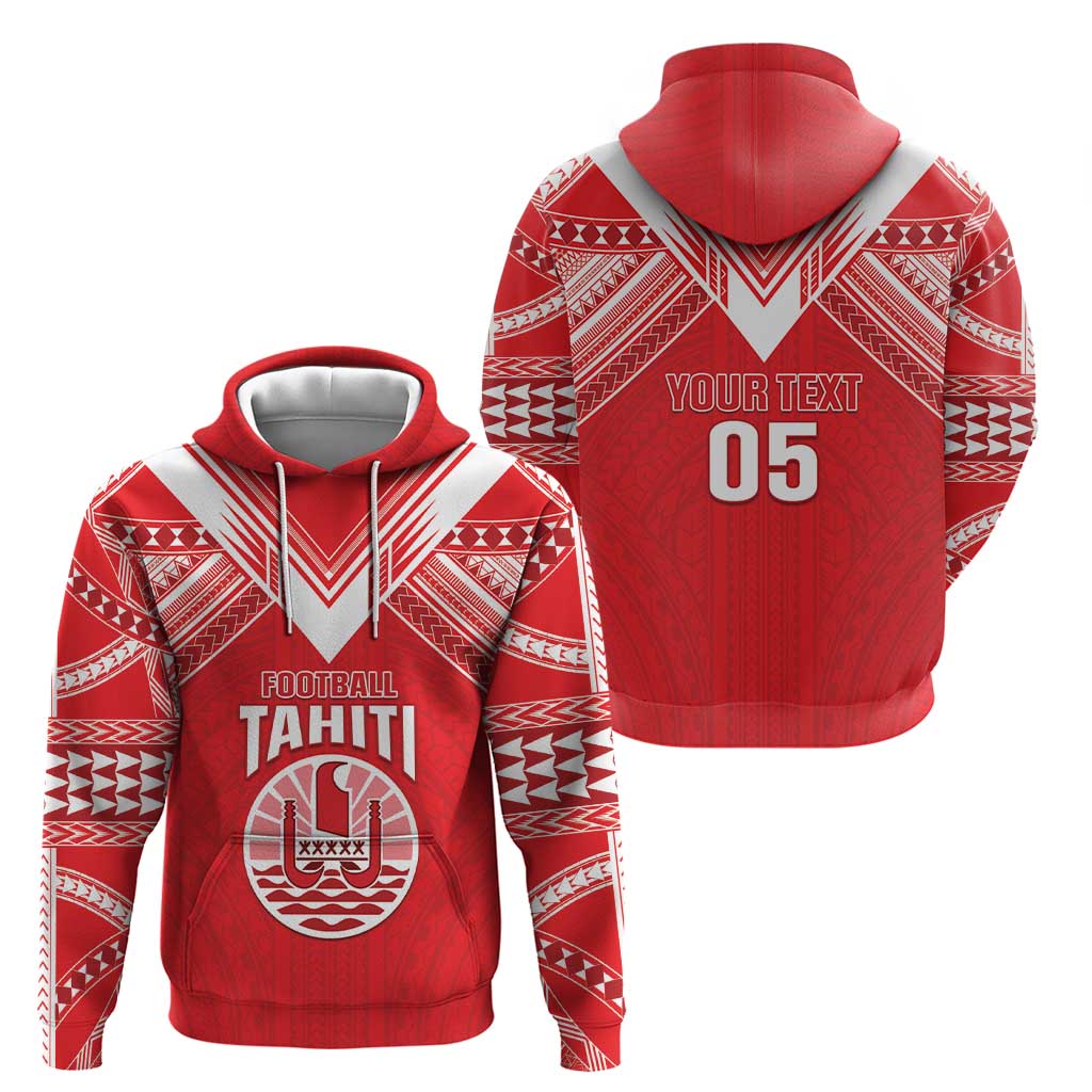 Custom Tahiti Football Zip Hoodie Coat Of Arms Polynesian Tribal Pattern LT05 - Polynesian Pride