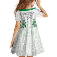 Custom New Zealand Fern Football Family Matching Off The Shoulder Long Sleeve Dress and Hawaiian Shirt Simple Style LT05 - Polynesian Pride