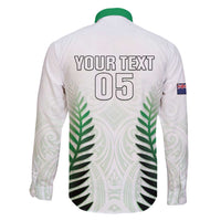 Custom New Zealand Fern Football Family Matching Short Sleeve Bodycon Dress and Hawaiian Shirt Simple Style LT05 - Polynesian Pride