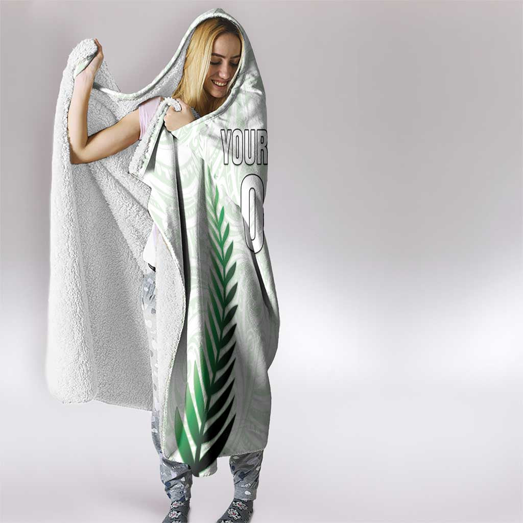 Custom New Zealand Fern Football Hooded Blanket Simple Style LT05 - Polynesian Pride