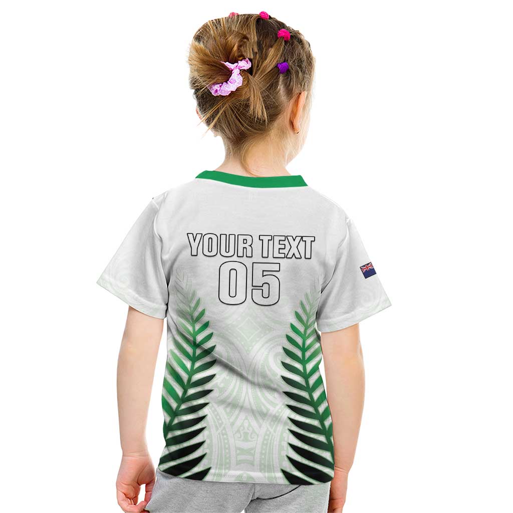Custom New Zealand Fern Football Kid T Shirt Simple Style LT05 - Polynesian Pride