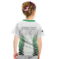 Custom New Zealand Fern Football Kid T Shirt Simple Style LT05 - Polynesian Pride