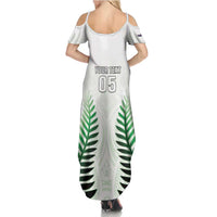 Custom New Zealand Fern Football Summer Maxi Dress Simple Style LT05 - Polynesian Pride