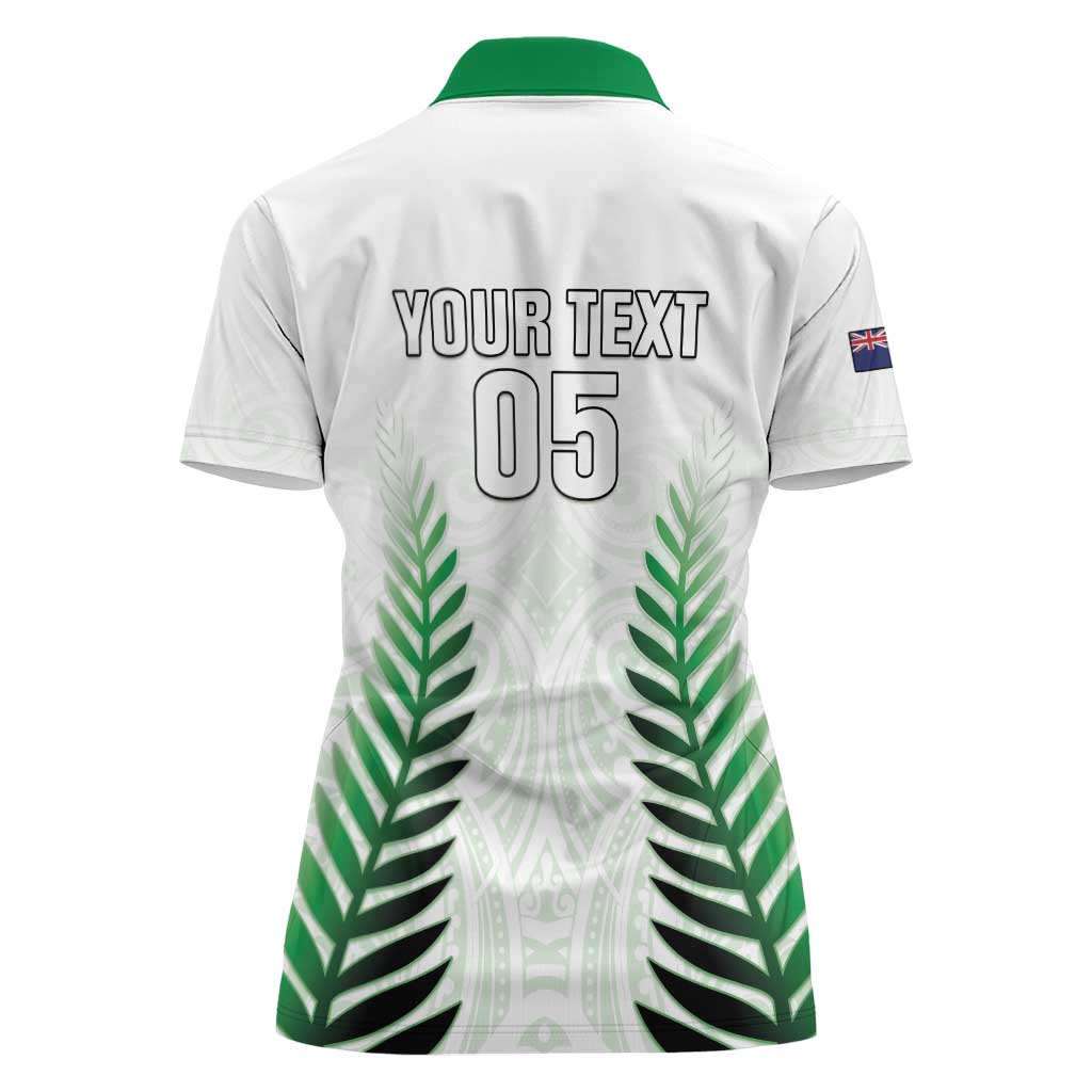 Custom New Zealand Fern Football Women Polo Shirt Simple Style LT05 - Polynesian Pride