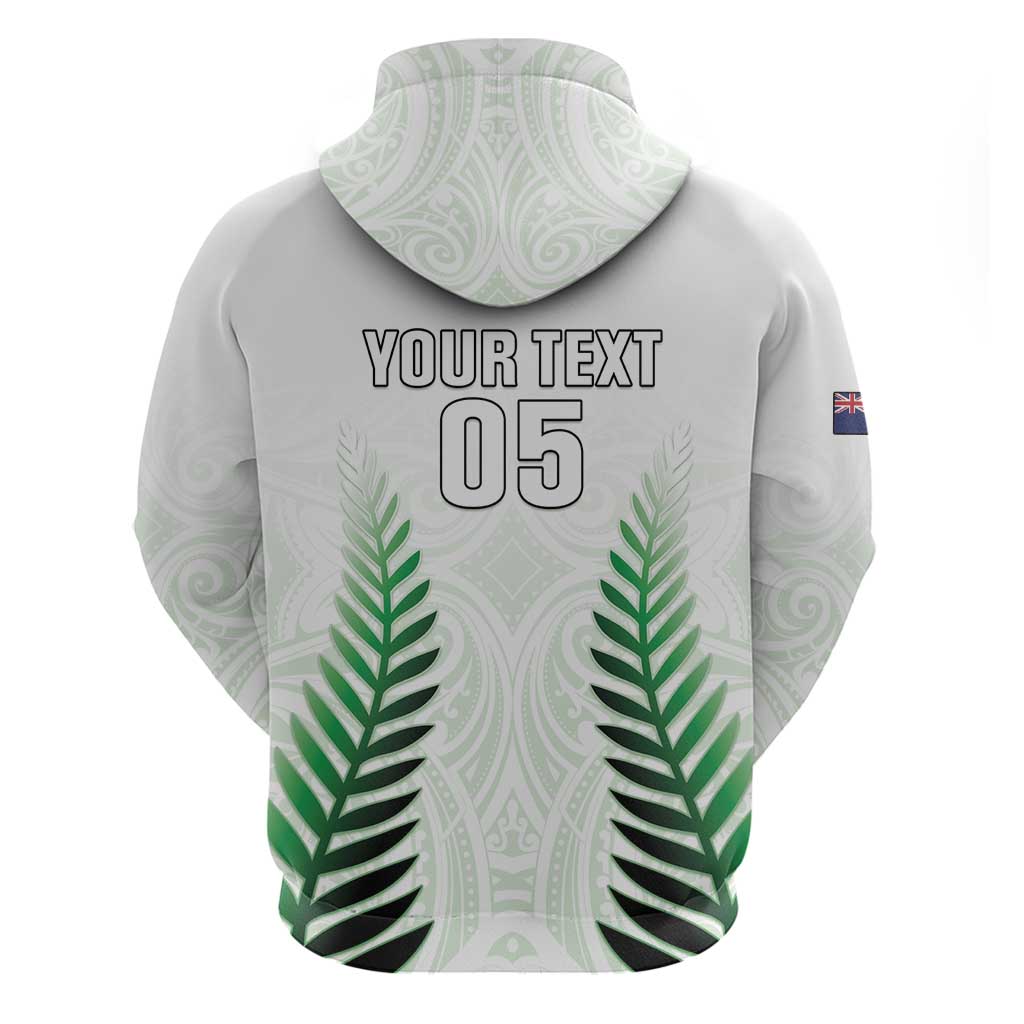 Custom New Zealand Fern Football Zip Hoodie Simple Style LT05 - Polynesian Pride