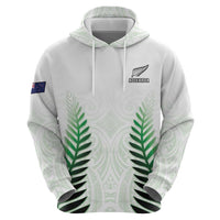 Custom New Zealand Fern Football Zip Hoodie Simple Style LT05 - Polynesian Pride