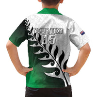 Custom New Zealand Football Family Matching Off The Shoulder Long Sleeve Dress and Hawaiian Shirt Go Aotearoa LT05 - Polynesian Pride