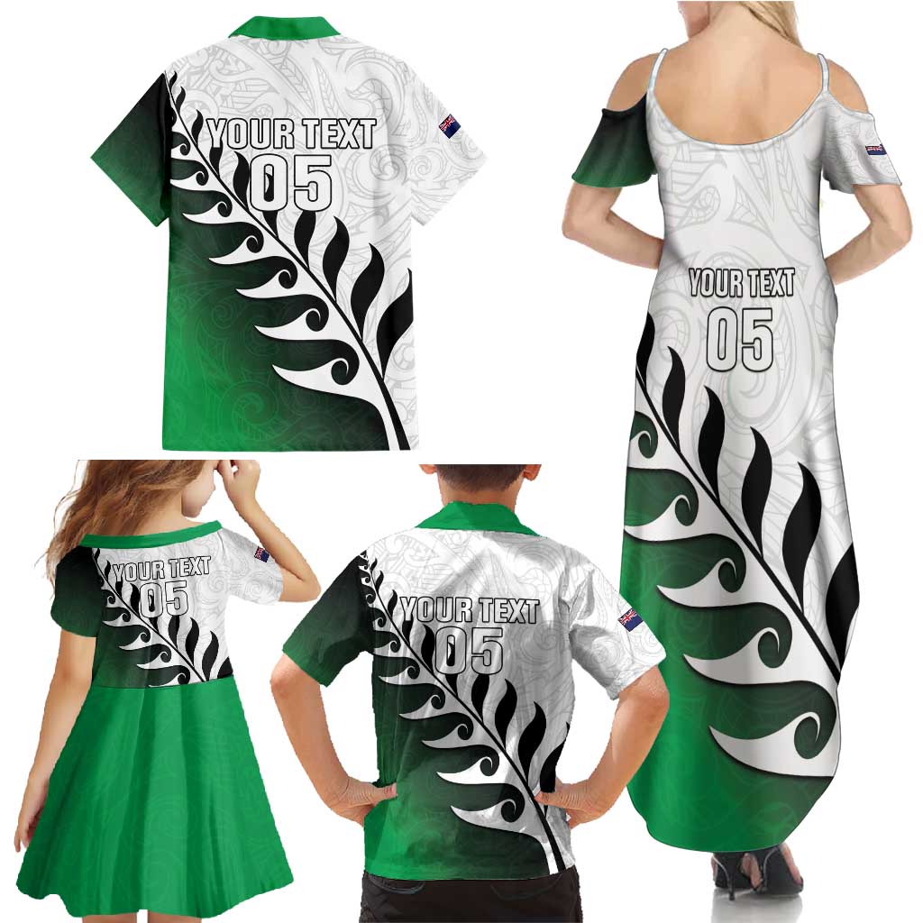 Custom New Zealand Football Family Matching Summer Maxi Dress and Hawaiian Shirt Go Aotearoa LT05 - Polynesian Pride