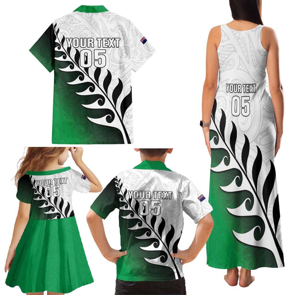 Custom New Zealand Football Family Matching Tank Maxi Dress and Hawaiian Shirt Go Aotearoa LT05 - Polynesian Pride