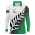 Custom New Zealand Football Long Sleeve Polo Shirt Go Aotearoa