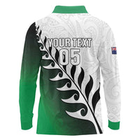 Custom New Zealand Football Long Sleeve Polo Shirt Go Aotearoa LT05 - Polynesian Pride