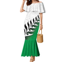 Custom New Zealand Football Mermaid Dress Go Aotearoa LT05 Women Green - Polynesian Pride