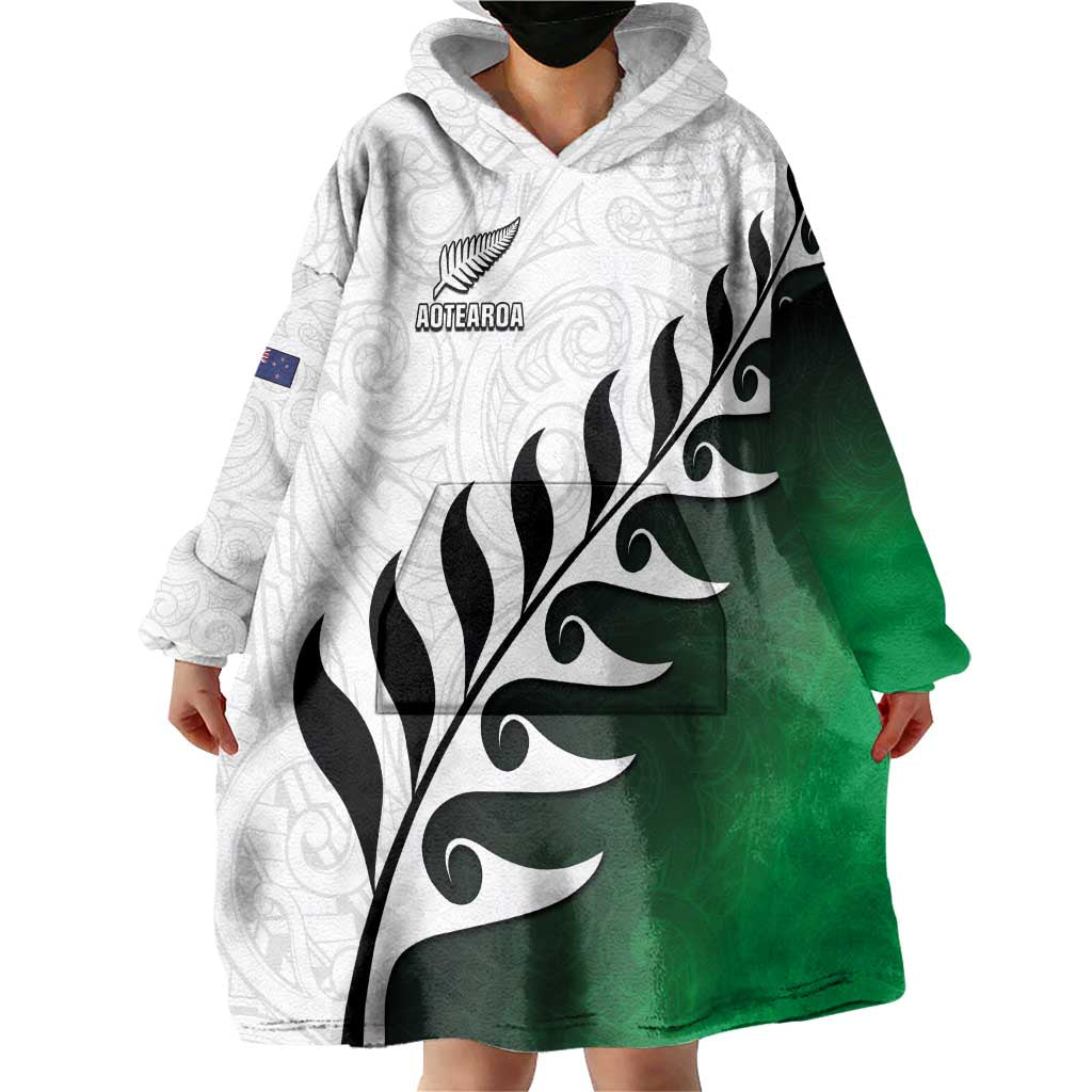 Custom New Zealand Football Wearable Blanket Hoodie Go Aotearoa LT05 - Polynesian Pride