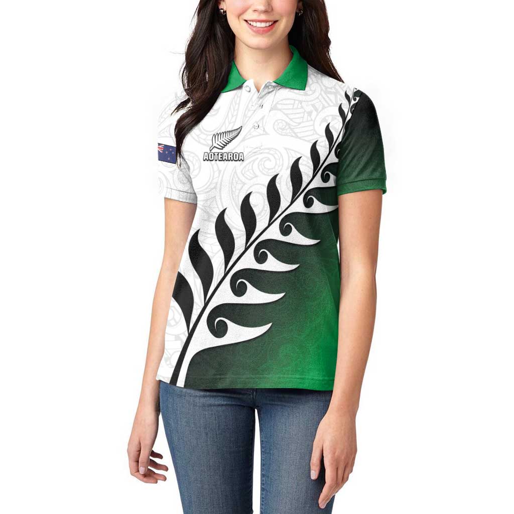 Custom New Zealand Football Women Polo Shirt Go Aotearoa LT05 - Polynesian Pride